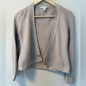 Banana Republic Light Gray Open-Front Cardigan